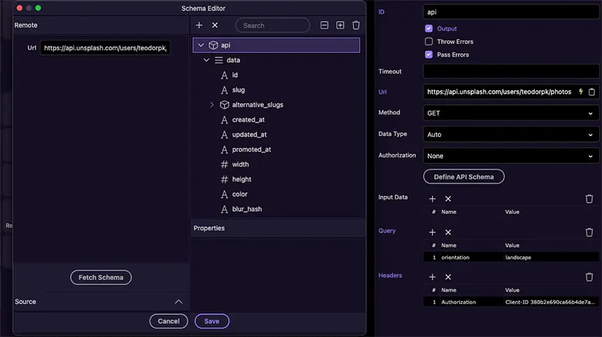 Wappler visual API Connector