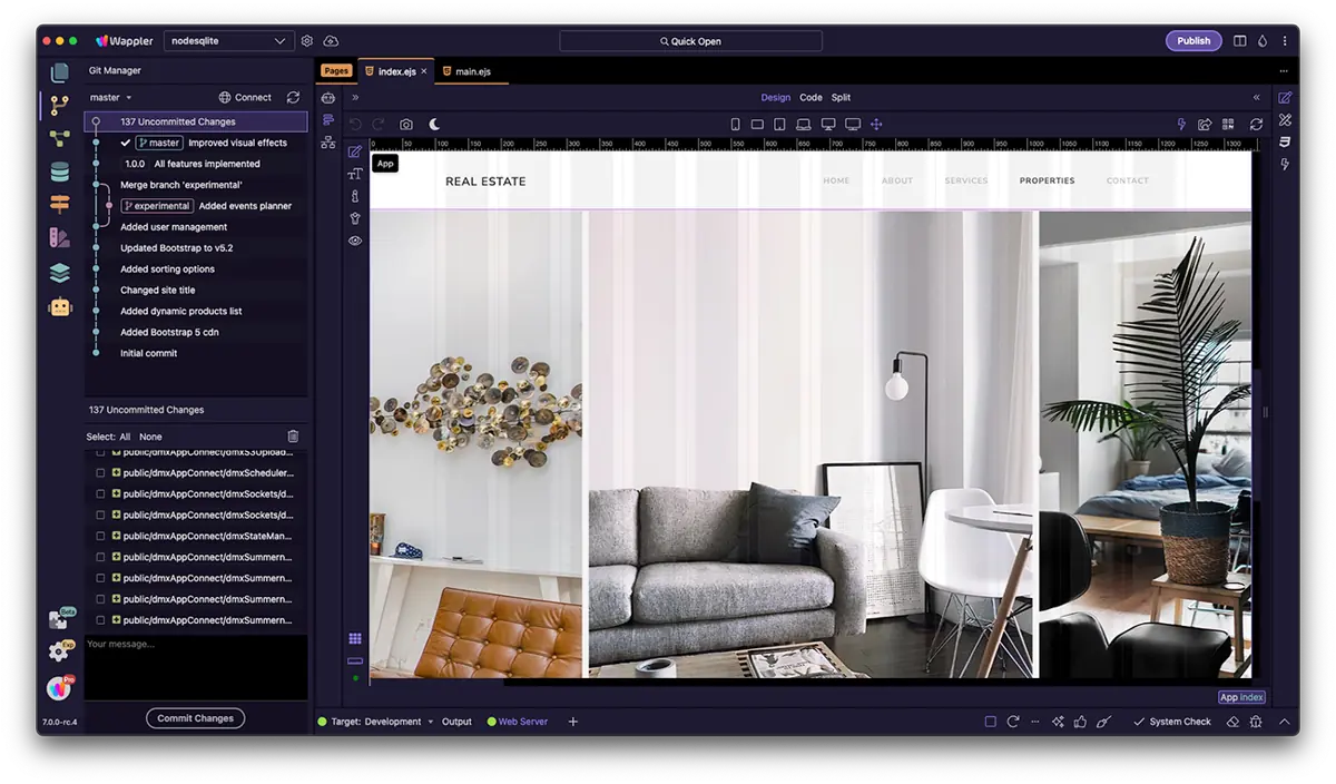 Wappler version control and project backups